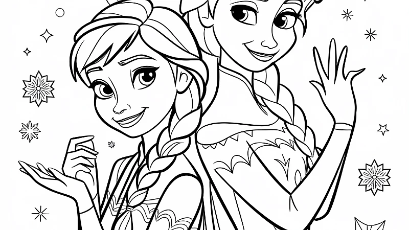 Anna and Elsa Coloring Pages: Fun and Creativity for Kids