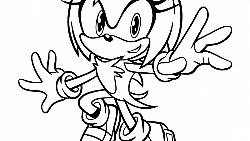 Explore the Fun World of Amy Rose Coloring Pages