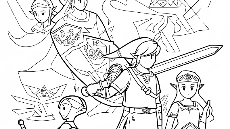 Explore the Adventure with Legend of Zelda Coloring Pages