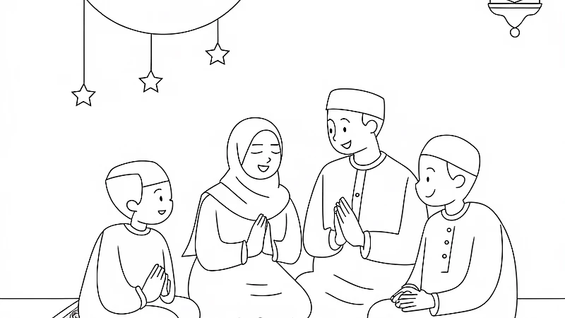 Celebrating Eid with Fun: Beautiful Eid Coloring Pages for Kids