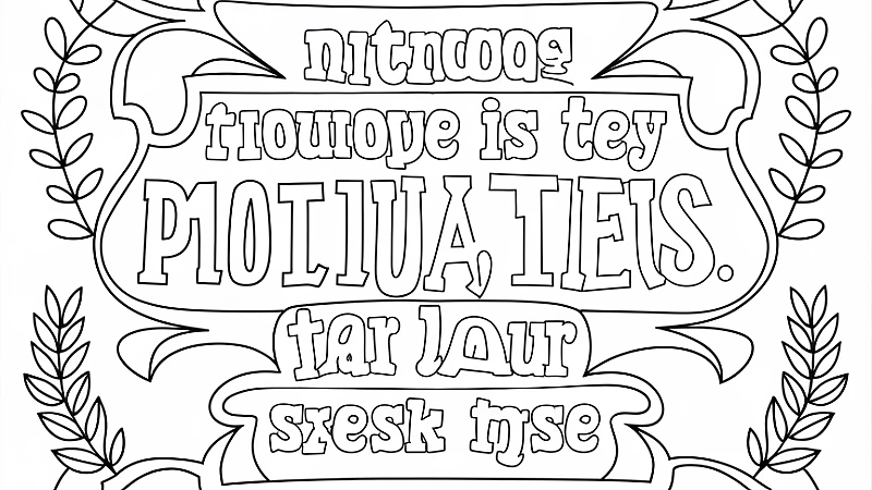 Explore the Fun World of Quotes Coloring Pages