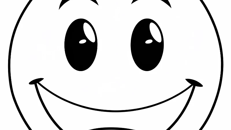 Smiley Face Coloring Page: Fun and Creative Activity for Kids