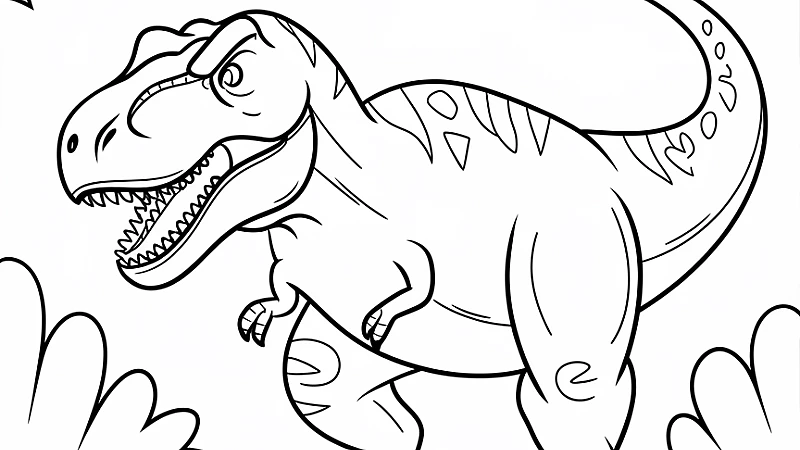T Rex Coloring Page: Unleash Your Creativity with Dinosaurs