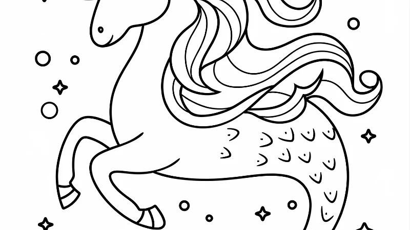 Explore the Magic of Unicorn Mermaid Coloring Pages