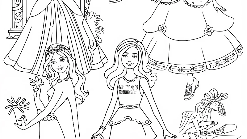 Exciting Barbie Colouring Pictures for Creative Fun