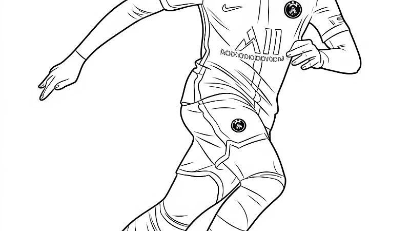 Explore the World of Mbappe Coloring Pages for Fun and Creativity