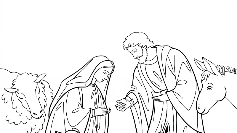 Explore the Joy of Nativity Coloring Pages
