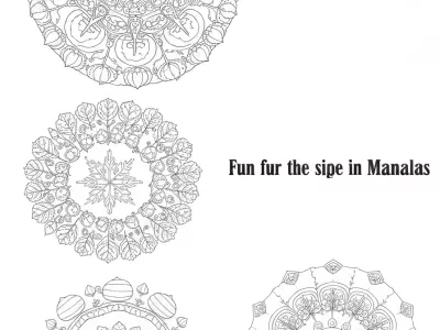 Fun Autumn Mandalas Coloring Page