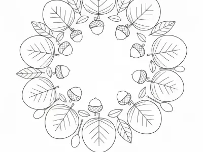 Joyful Baby Autumn Mandalas Coloring Page