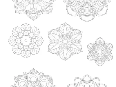 Nice Autumn Mandalas With Decorations Coloring Page