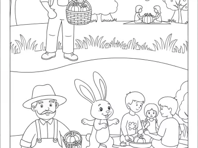 Fun Harvest Moon Celebration Coloring Page