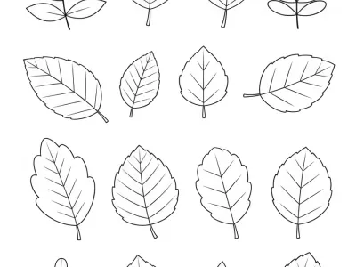 Incredible Autumn Leaf Designs Coloring Page
