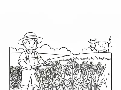 Amazing Harvest Time Fun In Nature Coloring Page