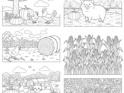 Creative Harvest Time Fun Coloring Page