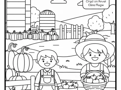 Enchanting Harvest Time Fun Coloring Page
