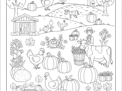 Perfect Harvest Time Fun Coloring Page