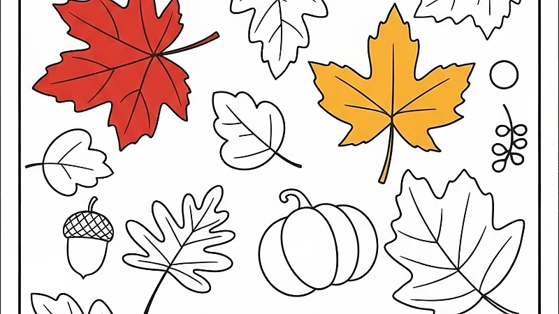 Amazing Festive Fall Foliage Coloring Pages (Free PDF Printables)