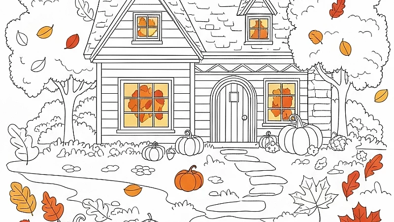 Amazing Cozy Autumn Evenings Coloring Pages (Free PDF Printables)