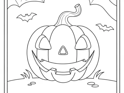 Magical Halloween Pumpkin Carving Ideas Coloring Page